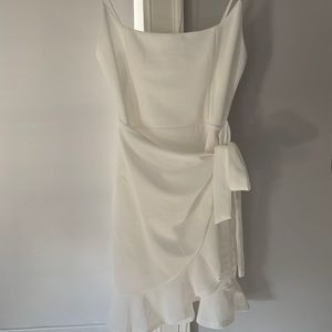 lucy in the sky tie ruffle dress